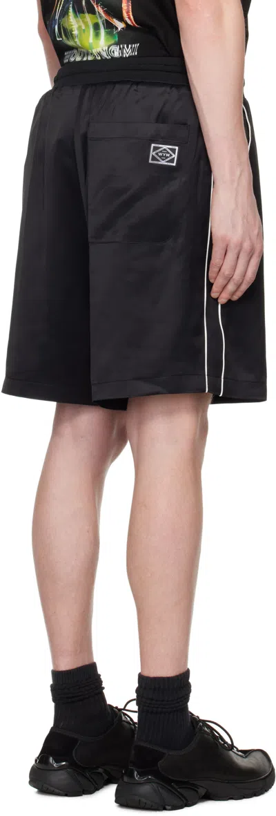 Wooyoungmi Black Piping Banding Shorts In Black