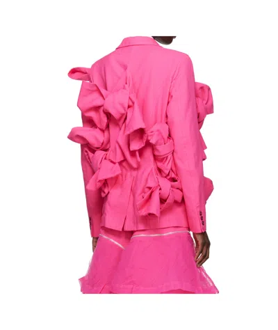 COMME DES GARÇONS LAPEL LONG-SLEEVED SUIT JACKET 