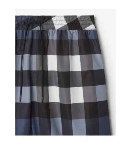Burberry Mens Carbon Blue Guildes Graphic-print Regular-fit Shell Shorts In Carbon Blue