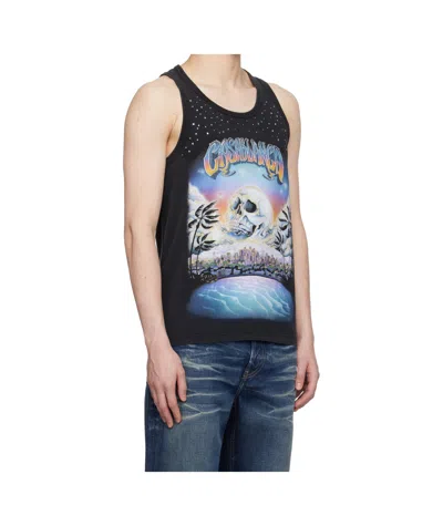 Casablanca Tank Top In Black Cotton In Black