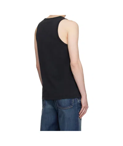 Casablanca Tank Top In Black Cotton In Black