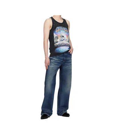 Casablanca Tank Top In Black Cotton In Black