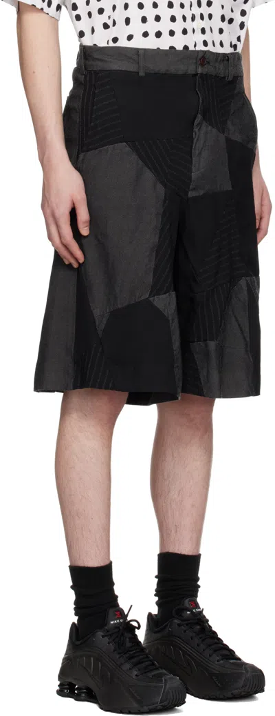 Comme Des Garçons Belt Loop Shorts In Black