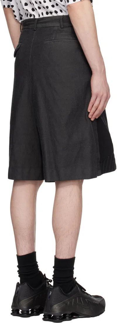 Comme Des Garçons Belt Loop Shorts In Black
