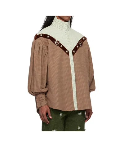 Chopova Lowena Atwixt Shirt In Brown