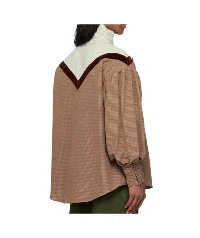 Chopova Lowena Atwixt Shirt In Brown