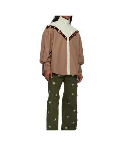 Chopova Lowena Atwixt Shirt In Brown