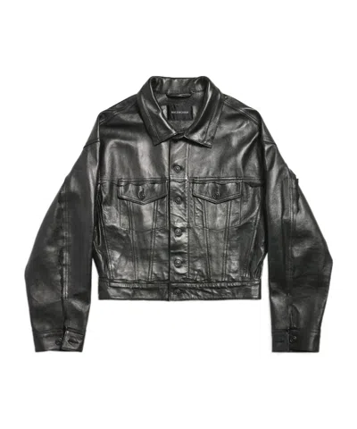 Balenciaga Women's Boxy Jacket In Black In Black