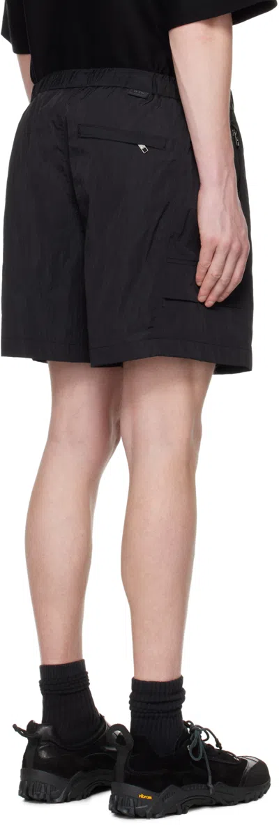 Wooyoungmi Black Nylon Banding Shorts In Black