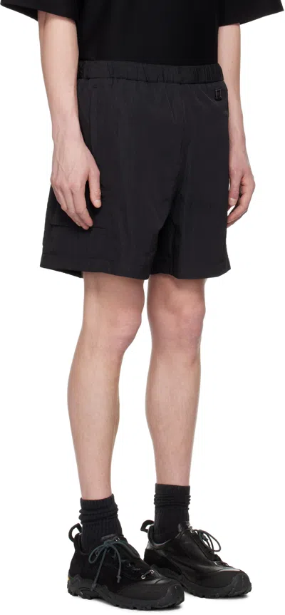 Wooyoungmi Black Nylon Banding Shorts In Black