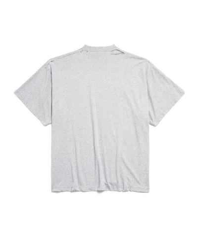Balenciaga International T-shirt Oversized In Heather Grey In Hemp Gray