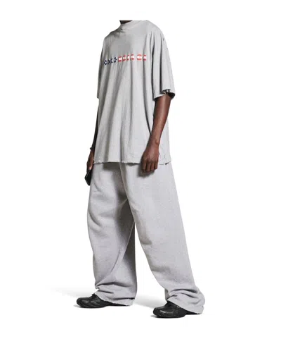 Balenciaga International T-shirt Oversized In Heather Grey In Hemp Gray
