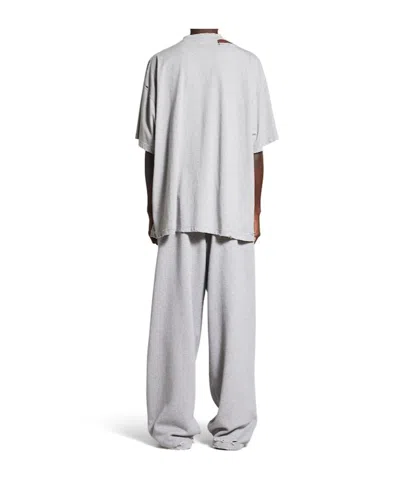 Balenciaga International T-shirt Oversized In Heather Grey In Hemp Gray