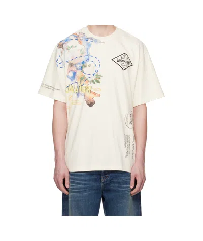 Wooyoungmi Off-white Graphic T-shirt In Ivory White