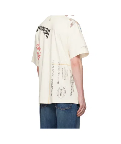 Wooyoungmi Off-white Graphic T-shirt In Ivory White