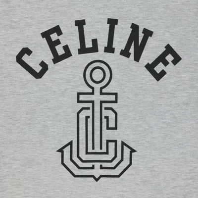 Celine Anchor 70's T-shirt In Cotton Jersey In Gray