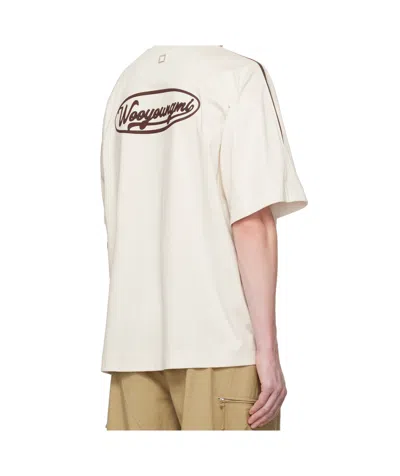 Wooyoungmi Beige Graphic T-shirt In White