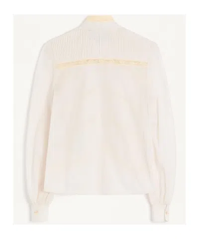 Valentino Camicia In Organdis In Birch Color