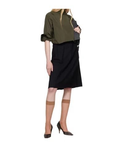 Maison Margiela Reversed Shirtdress In Brown/black