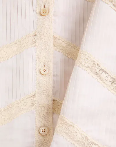 Valentino Camicia In Organdis In Birch Color