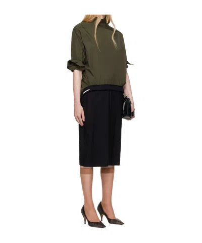 Maison Margiela Reversed Shirtdress In Brown/black