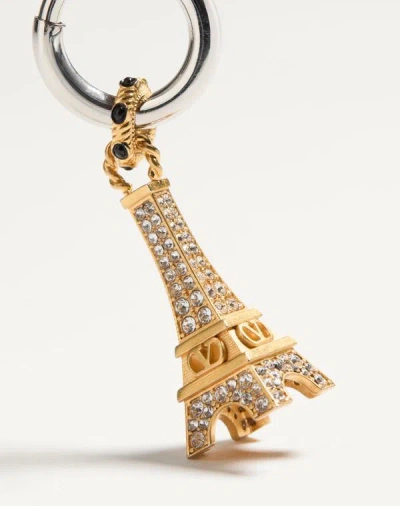 Valentino Garavani Ovalette Mono Earring In Metal In Silver