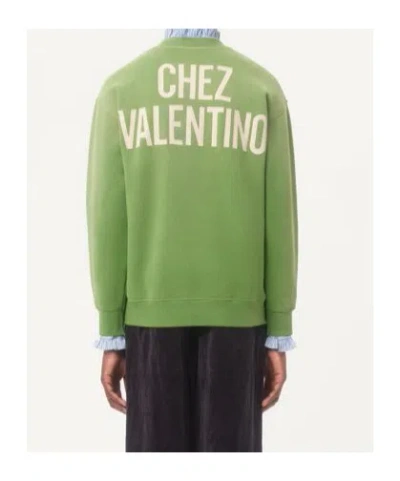 Valentino Garavani Pure Cotton Sweatshirt In Green