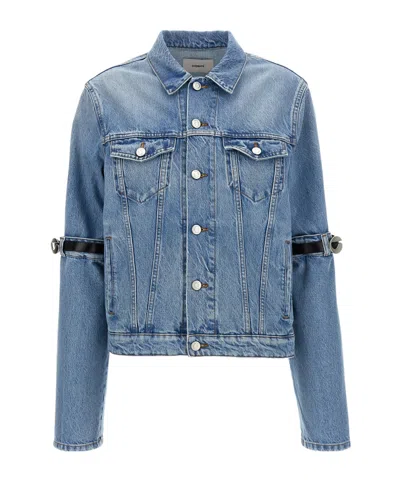 Coperni Hybrid Denim Short Casual Jackets And Parka Blue In Blue