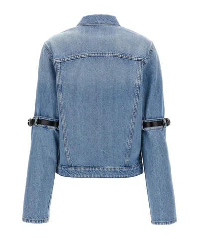 Coperni Hybrid Denim Short Casual Jackets And Parka Blue In Blue