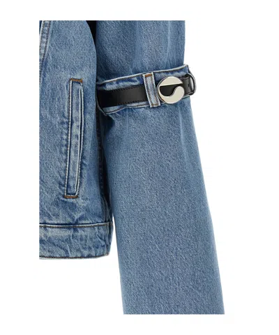 Coperni Hybrid Denim Short Casual Jackets And Parka Blue In Blue