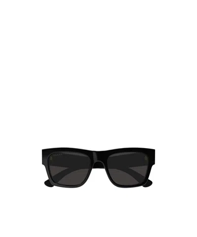 Gucci Men's Gg1793sm Rectangle Acetate Sunglasses In Black