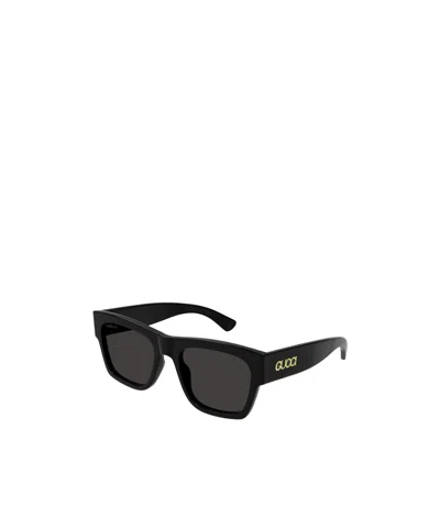 Gucci Men's Gg1793sm Rectangle Acetate Sunglasses In Black