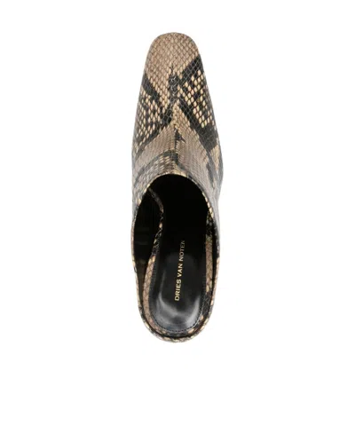 Dries Van Noten Leather Asymmetric Boots In Multicolor