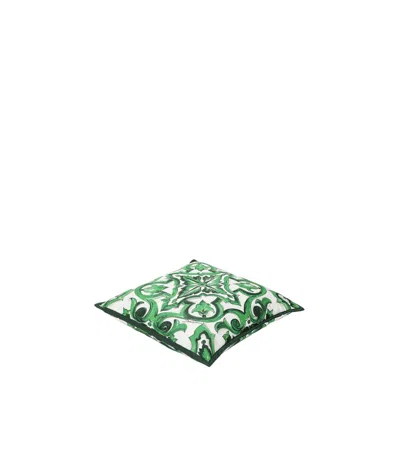 Dolce & Gabbana Canvas Cushion Small In Green