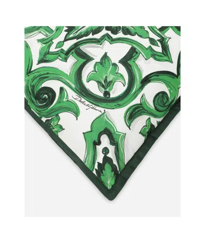 Dolce & Gabbana Canvas Cushion Small In Green