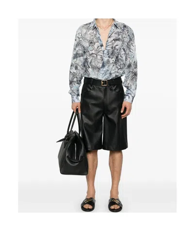 Just Cavalli Printed Shirt In Gray