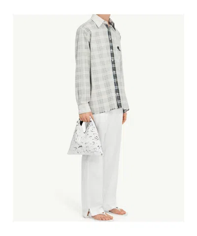 Mm6 Maison Margiela Mm6 By Maison Margiela Plaid Shirt With Classic Collar In Multi