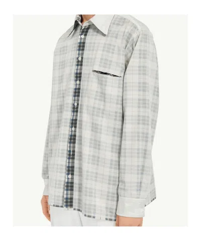 Mm6 Maison Margiela Mm6 By Maison Margiela Plaid Shirt With Classic Collar In Multi
