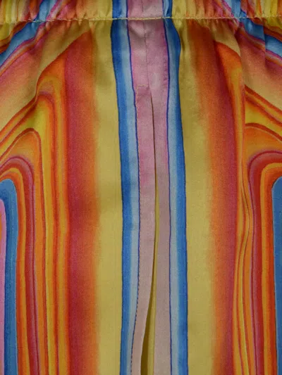 Casablanca Elastic Waist Shorts In Multicolor