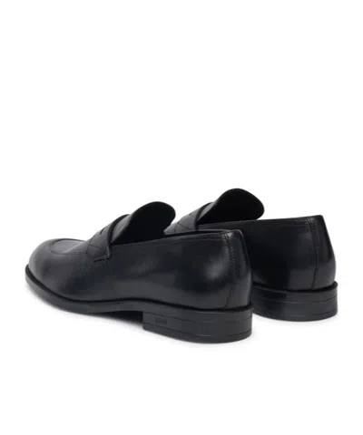 Hugo Boss Round Toe Casual Shoes In Black
