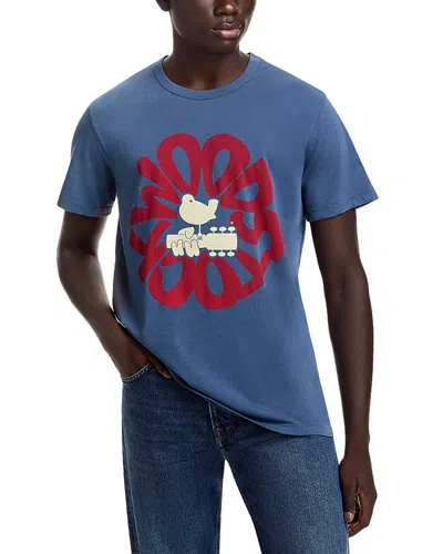 Chaser Cotton Jersey Basic Woodstock Tee In Honest Indigo