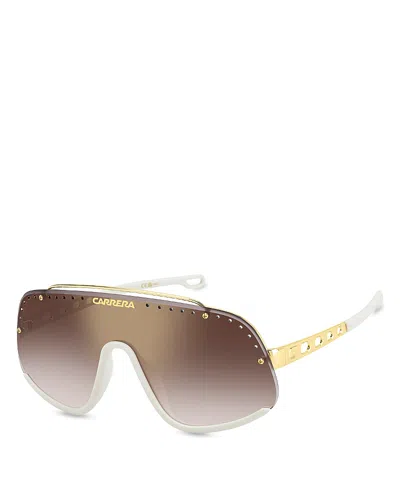 Carrera Flaglab Mask Sunglasses, 100mm In Gold/brown