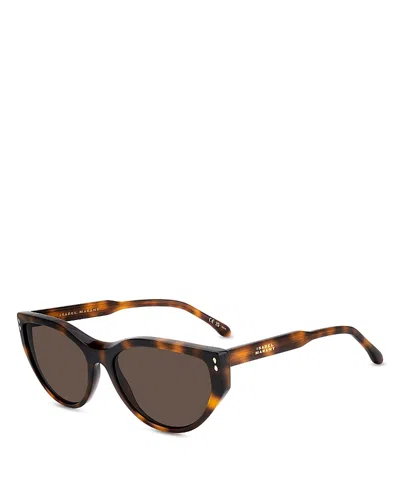 Isabel Marant Cat Eye Sunglasses, 59mm In Havana/brown