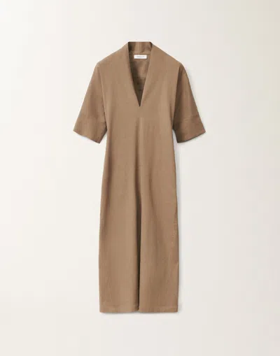 Fabiana Filippi Stretch Viscose And Linen Dress In Steel
