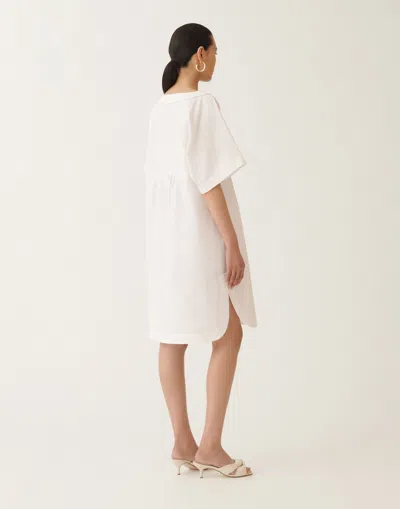 Fabiana Filippi Stretch Poplin Dress In Optical White