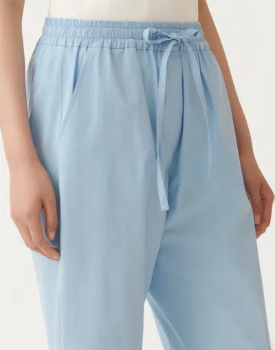 Fabiana Filippi Stretch Poplin Trousers In Sky Blue