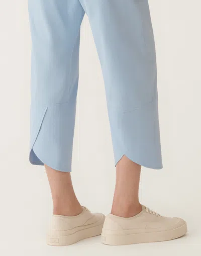 Fabiana Filippi Stretch Poplin Trousers In Sky Blue