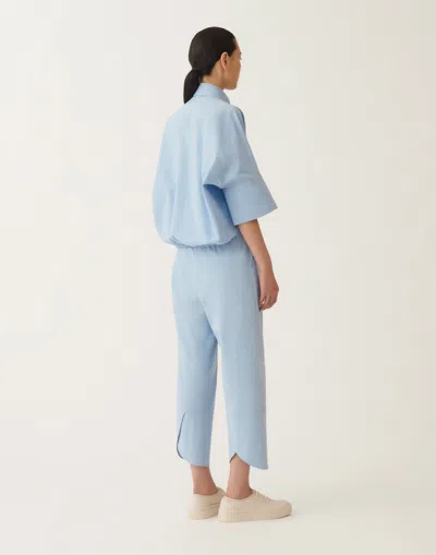 Fabiana Filippi Stretch Poplin Shirt In Sky Blue