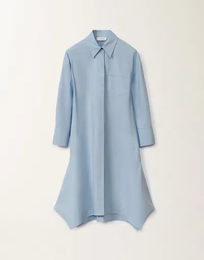 Fabiana Filippi Stretch Poplin Shirt Dress In Sky Blue