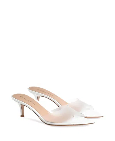 Gianvito Rossi 55mm Elle Mules In White